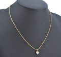 Authentic Christian Dior Gold Tone Chain Pendant Rhinestone Necklace CD L0081 Cheap