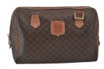 Authentic CELINE Macadam Blason Pattern Clutch Bag PVC Leather Brown Junk 1456K For Discount