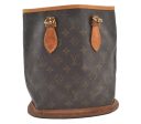 Authentic Louis Vuitton Monogram Bucket PM Shoulder Tote Bag M42238 Junk 0985K For Cheap