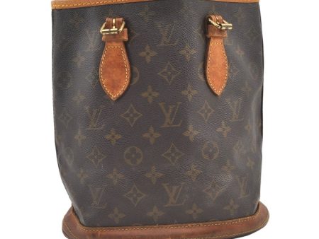 Authentic Louis Vuitton Monogram Bucket PM Shoulder Tote Bag M42238 Junk 0985K For Cheap