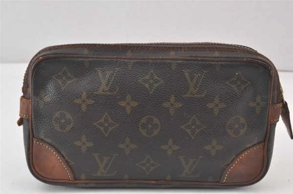 Authentic Louis Vuitton Monogram Marly Dragonne PM M51827 Clutch Hand Bag 1285K on Sale