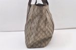 Authentic GUCCI Vintage Shoulder Tote Bag GG PVC Leather 141624 Brown 1387K Fashion