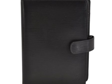 Authentic Louis Vuitton Epi Agenda MM Notebook Cover Black R20202 LV 1012K Online Hot Sale