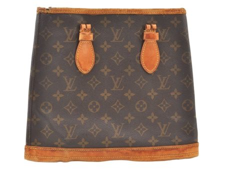 Authentic Louis Vuitton Monogram Bucket PM Shoulder Tote Bag M42238 Junk 0996K Discount