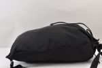 Authentic PRADA Vintage Nylon Leather Drawstring Backpack Black 1413K For Sale