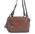 Authentic BOTTEGA VENETA Intrecciato Leather Shoulder Hand Bag Brown K9918 Fashion