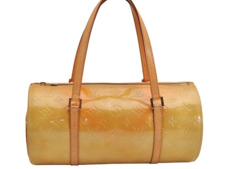 Authentic Louis Vuitton Vernis Bedford Hand Bag Yellow Beige M91006 LV 1424K Sale