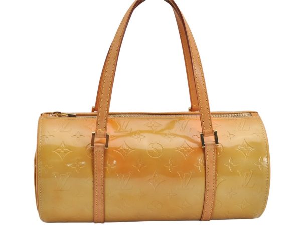 Authentic Louis Vuitton Vernis Bedford Hand Bag Yellow Beige M91006 LV 1424K Sale