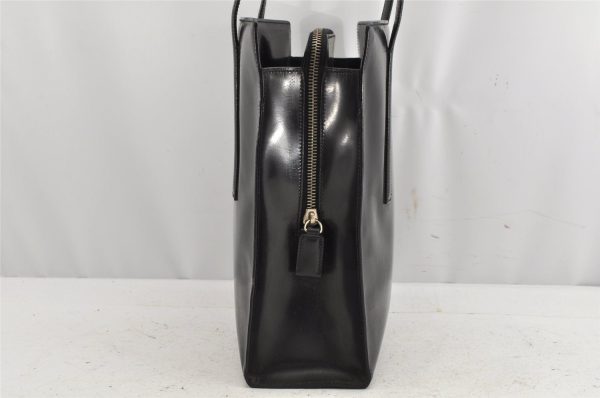 Authentic PRADA SPAZZOLATO SPOR Leather Shoulder Hand Bag B6010 Black 1372K Online now