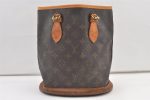 Authentic Louis Vuitton Monogram Bucket PM Shoulder Tote Bag M42238 Junk 0985K For Cheap