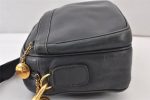 Authentic GUCCI Sherry Line Shoulder Crossbody Bag Purse Leather Navy Blue 1432K Sale