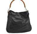 Authentic GUCCI Bamboo Vintage Shoulder Hand Bag Purse Leather Black Junk 0982K Supply