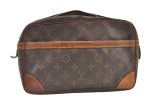 Authentic Louis Vuitton Monogram Compiegne 28 Clutch Hand Bag M51845 Junk 0980K Fashion