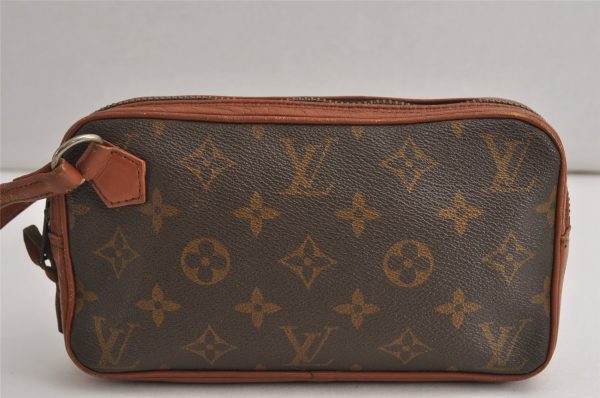 Auth Louis Vuitton Monogram Pochette Sport PM Clutch Hand Bag Old Model LV 0960K For Cheap