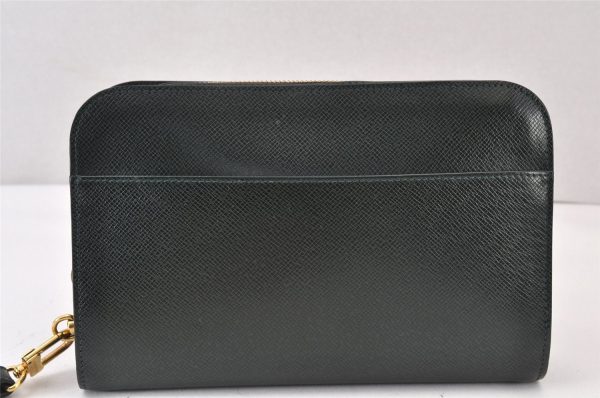 Authentic Louis Vuitton Taiga Baikal Clutch Bag Green M30184 LV 1423K For Cheap