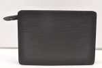 Authentic Louis Vuitton Epi Pochette Homme Clutch Bag Black M52522 Junk 0968K For Sale