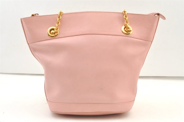 Authentic GUCCI Bamboo Shoulder Tote Bag Leather Pink Junk 1010K Online