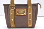 Authentic Louis Vuitton Antigua Cabas PM Hand Bag Brown M40089 LV 1382K Fashion