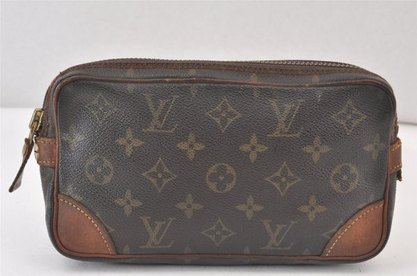 Authentic Louis Vuitton Monogram Marly Dragonne PM M51827 Clutch Hand Bag 1285K on Sale