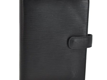 Authentic Louis Vuitton Epi Agenda MM Notebook Cover Black R20202 LV 1013K Online Hot Sale