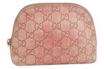 Authentic GUCCI Vintage Guccissima GG Leather Pouch Purse 141810 Pink 1277K Online Sale