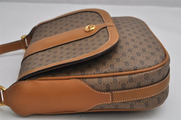 Authentic GUCCI Micro GG PVC Leather Shoulder Cross Body Bag Brown Junk 1265K Online