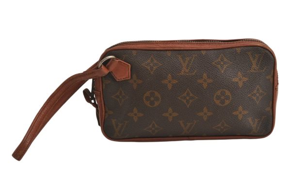 Auth Louis Vuitton Monogram Pochette Sport PM Clutch Hand Bag Old Model LV 0960K For Cheap