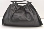 Authentic GUCCI Vintage Tote Hand Bag Leather Black 1310K Supply