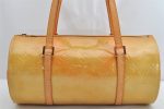 Authentic Louis Vuitton Vernis Bedford Hand Bag Yellow Beige M91006 LV 1424K Sale