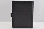 Authentic Louis Vuitton Epi Agenda MM Notebook Cover Black R20202 LV 1013K Online Hot Sale