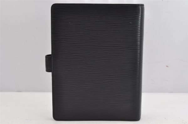 Authentic Louis Vuitton Epi Agenda MM Notebook Cover Black R20202 LV 1013K Online Hot Sale