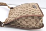 Authentic GUCCI Shoulder Cross Body Bag GG Canvas Leather 91762 Brown 1274K Online Sale