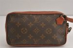 Auth Louis Vuitton Monogram Pochette Sport PM Clutch Hand Bag Old Model LV 0960K For Cheap