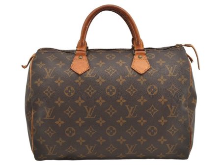 Authentic Louis Vuitton Monogram Speedy 30 Hand Boston Bag M41526 LV 1383K Sale