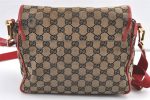 Authentic GUCCI Shoulder Cross Body Bag GG Canvas Leather Brown Black 1273K Hot on Sale