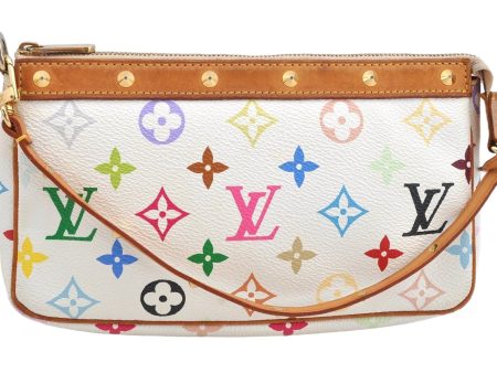 Louis Vuitton Monogram Multicolor Pochette Accessoires Pouch M92649 White 1417K Online Hot Sale