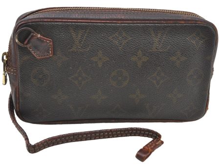 Authentic Louis Vuitton Monogram Pochette Sport Clutch Hand Bag LV Junk K8827 Discount