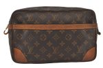 Authentic Louis Vuitton Monogram Compiegne 28 Clutch Hand Bag M51845 LV 0117K For Cheap