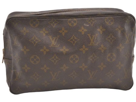 Auth Louis Vuitton Monogram Trousse Toilette 25 Clutch Hand Bag M47527 LV 8937J For Cheap