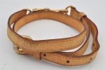 Authentic Louis Vuitton Leather Shoulder Strap Beige 28.3-32.7  LV 6233J Hot on Sale