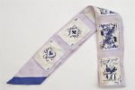 Authentic HERMES Twilly Scarf  Jeu de Cartes  Silk Light Purple 9143J Cheap