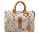 Auth Louis Vuitton Monogram Multicolor Speedy 30 Hand Bag White M92643 LV 5226J For Cheap