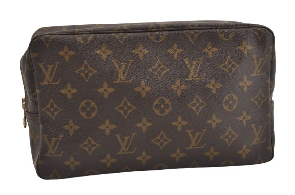 Auth Louis Vuitton Monogram Trousse Toilette 28 Clutch Hand Bag M47522 LV 5782J Supply