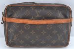 Authentic Louis Vuitton Monogram Compiegne 23 Clutch Hand Bag M51847 LV 9265J For Cheap