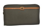 Authentic Christian Dior Vintage Clutch Hand Bag Purse Leather Khaki CD 6182J For Discount