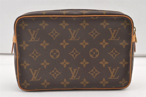 Authentic Louis Vuitton Monogram Compiegne 23 Clutch Hand Bag M51847 LV 0718K For Discount