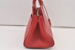 Auth SAINT LAURENT Cabas Rive Gauche 2Way Hand Bag Leather 400413 Red 9996J Fashion