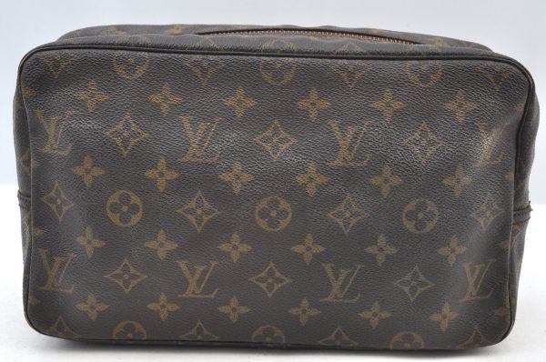 Auth Louis Vuitton Monogram Trousse Toilette 28 Clutch Bag M47522 Junk K8733 For Discount