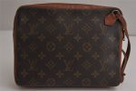 Authentic Louis Vuitton Monogram Pochette Sport Clutch Hand Bag Old Model 0447K For Sale