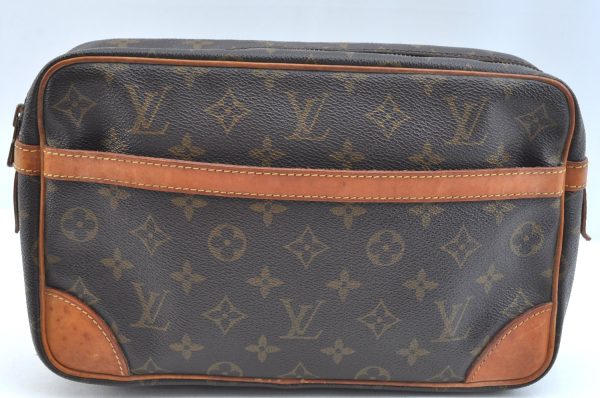 Authentic Louis Vuitton Monogram Compiegne 28 Clutch Hand Bag M51845 LV K9762 Discount